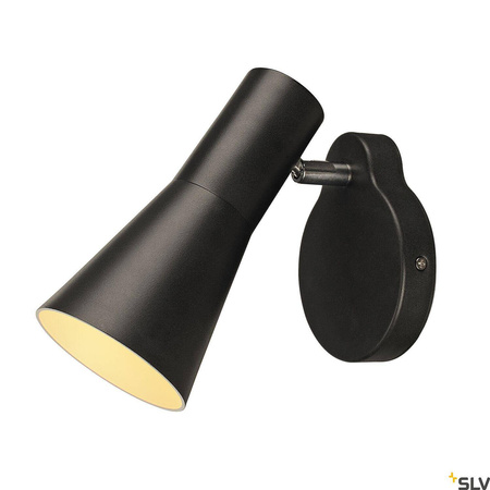 PHELIA, lampa ścienna, QPAR51, kolor czarny, maks. 35W, z wyłącznikiem (148540) - SLV