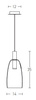 PENDANT LIGHT 5W CLEAR GLASS (1966 Zambelis) - Zambelis