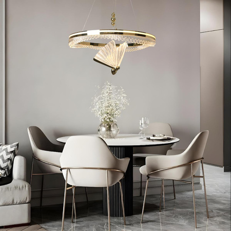 Lampa wisząca Marissa Cristal złota LED CCT (LP-2515/1P Cristal GD) - Light Prestige
