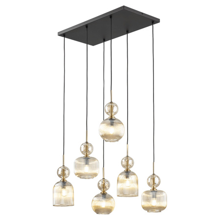 SOPHIA COGNAC LAMPA WISZĄCA 6XE14 (11044) - TK Lighting