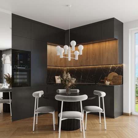 Żyrandol sześcioramienny HALO 6 biały (SL.1829) - Sollux Lighting