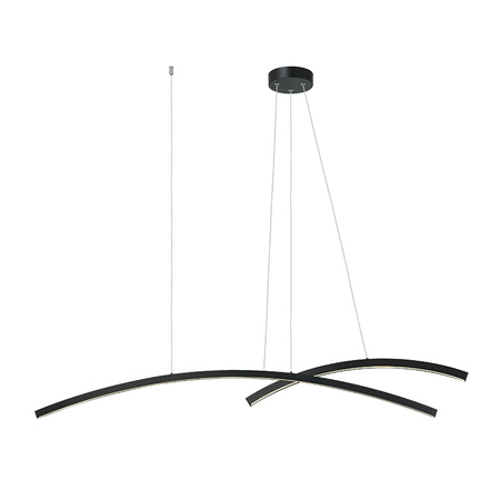 LED PENDANT LIGHT 45W 3000K  ALUMINUM &ACRYLIC BLACK (20130 Zambelis) - Zambelis