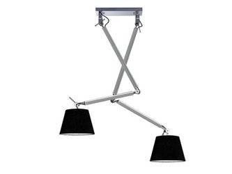 Lampa wisząca ZYTA 2 S PENDANT ALU stelaż aluminium AZ 2301 + AZ 2600 klosz black | czarny - średnica 26  - Azzardo - żyrandol