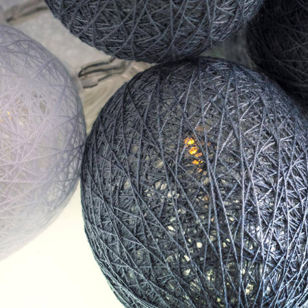 BAWEŁNIANE JAJKA WIELKANOCNE LED BIŁO-SZARE (EKD4918) - Eko-Light