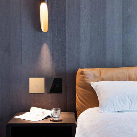 Moduł pojedynczego włącznika dotykowego z funkcją timera z białym panelem szklanym (VL-C701T-61) LIVOLO