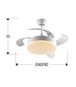 Vento wentylator z oświetleniem LED (169228) - Schuller