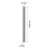 Szynoprzewód magnetyczny natynkowy Komatsu Slim 48V - Czarny (1 m)   (6040) - Shilo