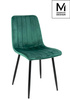 MODESTO krzesło LARA zielone - welur, metal (J-07.GREEN) - MODESTO