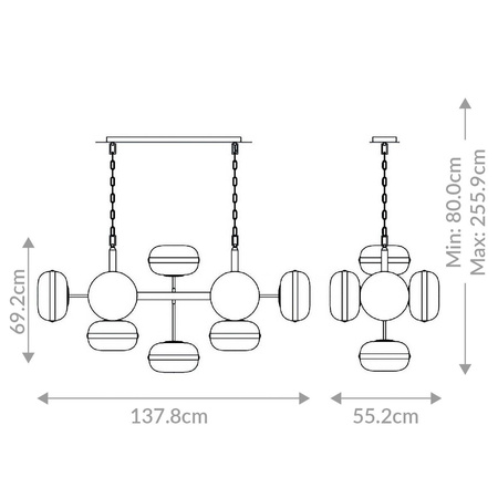 Lampa wyspowa Nottingham - 10 źródeł światła - Antyczny mosiądz (QN-NOTTINGHAM-10LP-AB) - Quintiesse