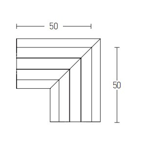 RECESSED CORNER CONNECTOR VERTICAL WHITE (2084W-C1 Zambelis) - Zambelis