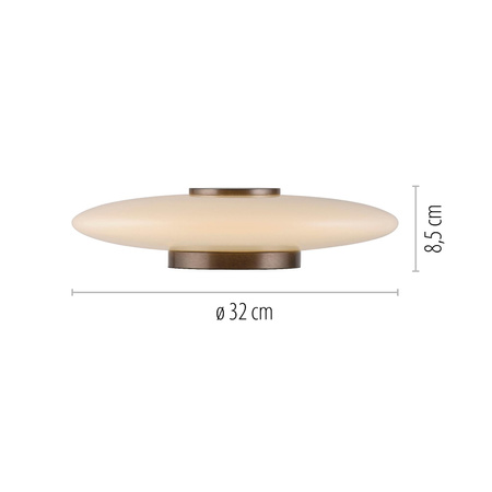 Szklana stołowa lampa z dotykowym ściemniaczem PURE VITRUM Brązowa (4080-34) - Paul Neuhaus