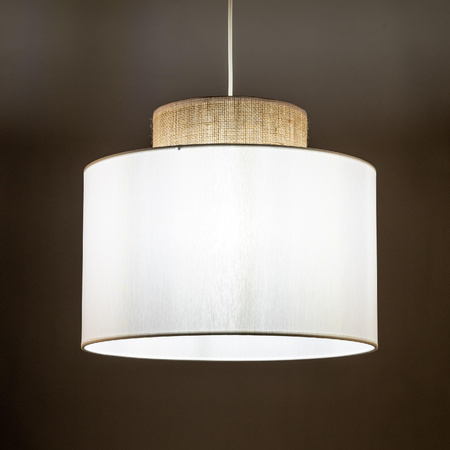 DUO WHITE JUTA LAMPA WISZĄCA 1 (1856) - TK Lighting