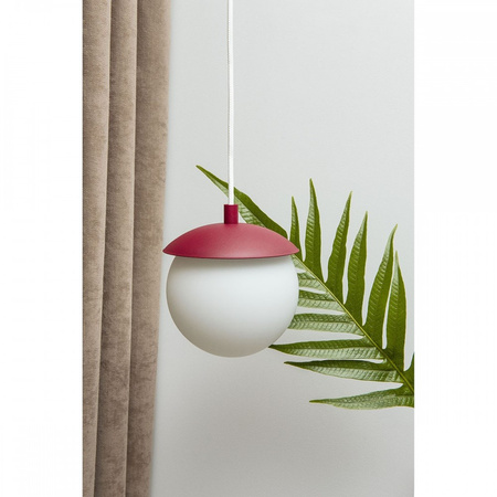 KUUL F burgundowa sufitowa lampa wisząca z podwyższoną szczelnością IP44 (KLF141PS0) - Ummo