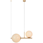 PENDANT LIGHT 2XE27 GOLD (1997 Zambelis) - Zambelis