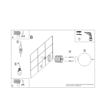Kinkiet HALO ultramaryna IP44 (SL.1737) - Sollux Lighting