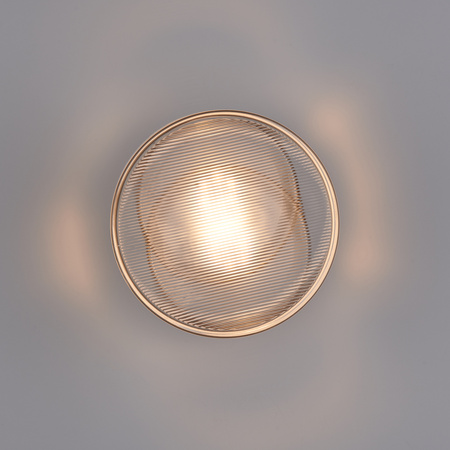 Elegancki okrągły kinkiet CARMELLO LED transparentna złota 13,5 cm (ST-DL-8535 gold) - Step into Design