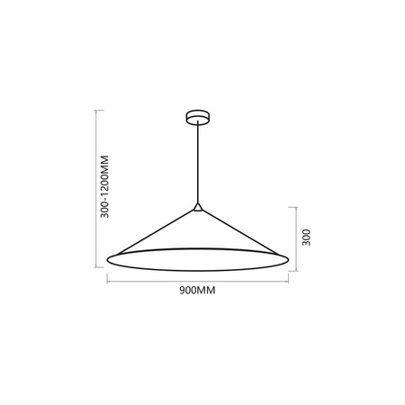 Lampa wisząca Fuji Ø90cm 1xE27 (MLP0647) - Milagro