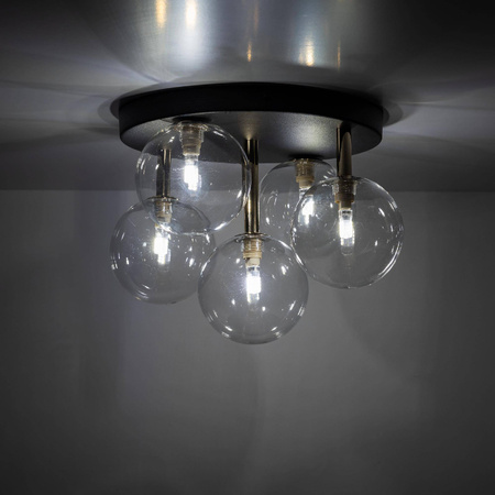 Lampa sufitowa NILOS BLACK / GOLD 5PŁ (758) - TK Lighting