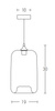PENDANT 1L GLASS GREY (14101 Zambelis) - Zambelis