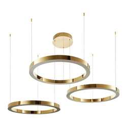 Lampa wisząca CIRCLE 40+60+60 LED złoty połysk na 1 podsufitce (DN924-40+60+60 gold) - Step into Design