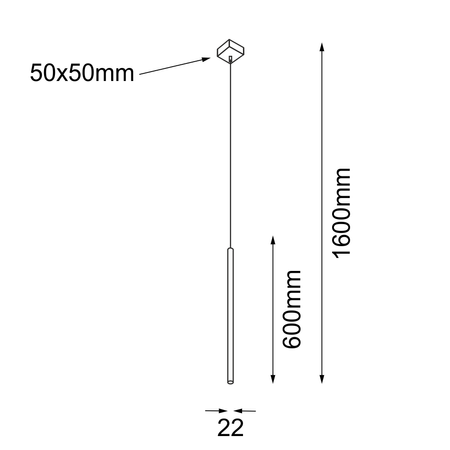 Lampa wisząca Kosame 1 - Złota (600 mm)   (5200) - Shilo