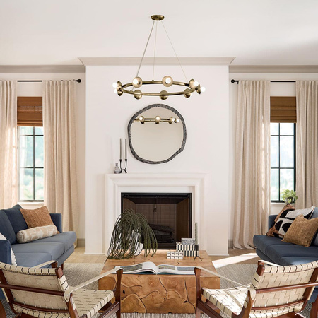 Żyrandol Palta - 9 źródeł światła - Szampański brąz (KL-PALTA9-CPZ) - Elstead Lighting