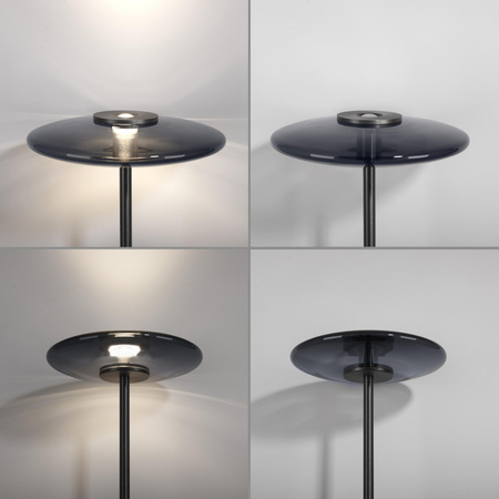 Lampa podłogowa z dotykowym ściemniaczem PURE VITRUM SZARY (481-15) - Paul Neuhaus