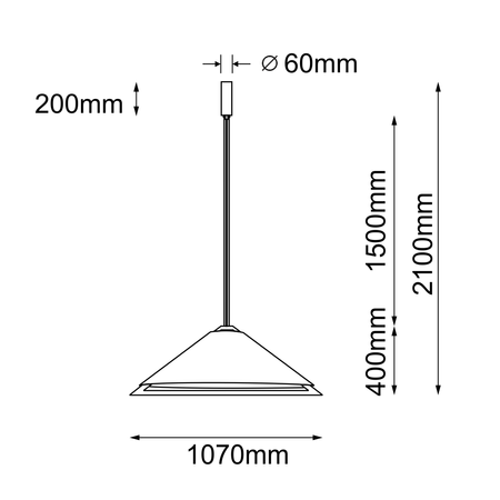 Lampa wisząca Ponte 107 - Biała (1070 mm) 3000K   (5050) - Dohar