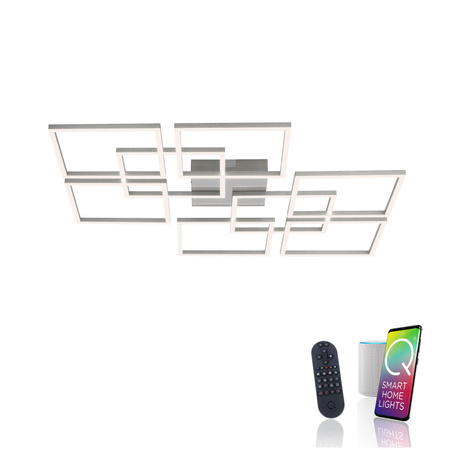 Q-INIGO LAMPA SUFITOWA STALOWY (6015-55) - Paul Neuhaus