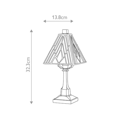Mała lampa stołowa w stylu Tiffany Alderley Vintage brąz (TF-ALDERLEY-TL-S) - Elstead Lighting