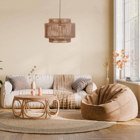 Lampa wisząca Boho papierowa 38x38x128cm (55697-017) - DIJK