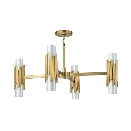 Żyrandol Marvele - 8 źródeł światła - Postarzany mosiądz (MARVELE8-AB-OPAL) - Elstead Lighting