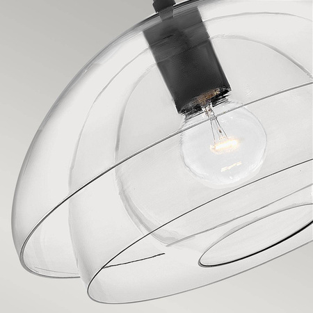 Lampa wisząca/ Półplafon Lotus - 1 źródło światła - Czarna (QN-LOTUS-P-BLK) - Quintiesse