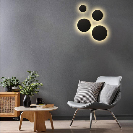 Kinkiet ze zmienną barwą światła Kinkiet Disk 12W 3CCT IP65 Czarny (ML1286) - Milagro