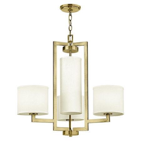 Żyrandol Hampton - 4 źródła światła - Szczotkowany mosiądz (HK-HAMPTON4-BB) - Elstead Lighting
