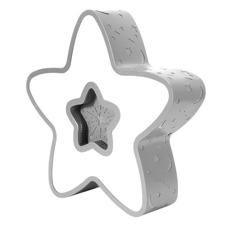 LAMPA DZIECIĘCA LED SUFIT SZARA GWIAZDKA 28W + PILOT - DomenoLED