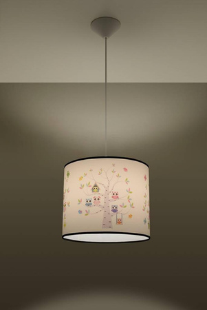 Lampa wisząca do pokoju dziecka bajkowy wzór SOWY 30 (SL.1422) - Sollux Lighting