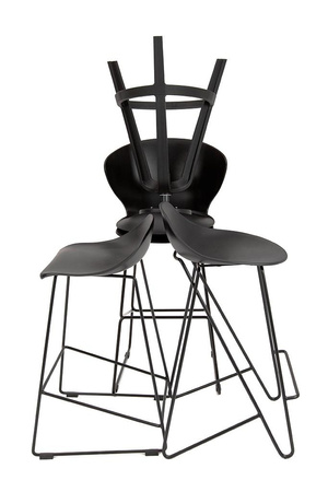 Krzesło barowe ROLF czarne 76 (PC-148A.76) - King Home