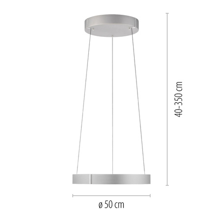 PURE E-CLIPSE LAMPA WISZĄCA ALUMINIUM (2560-95) - Paul Neuhaus