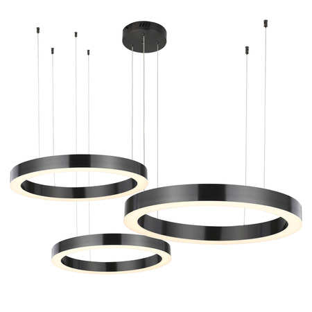 Lampa wisząca CIRCLE 40+60+80 LED tytanowa (ST-8848-40+60+80 black) - Step into Design