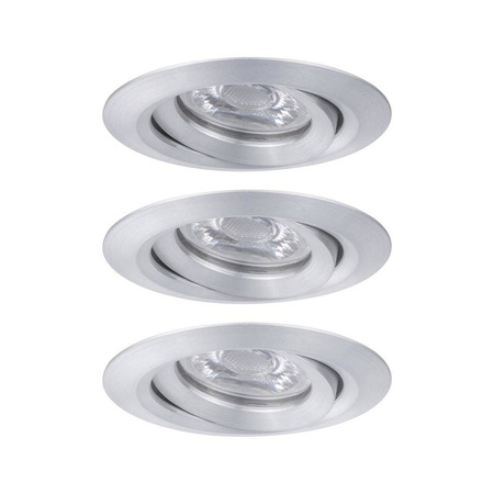  Oprawa wbudowana Nova mini Coin okrągła ruchoma LED 3x4W 310lm Aluminium (PL94297) - PAULMANN