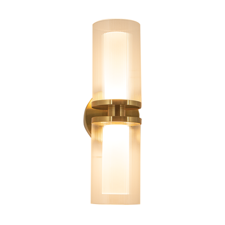 SCONCE LIGHT LED 12W 3000K METAL-GLASS GOLD (23016 Zambelis) - Zambelis