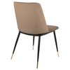 Krzesło DIEGO khaki / beżowe - welur,     podstawa czarno złota (KH1201100122.32) - King Home