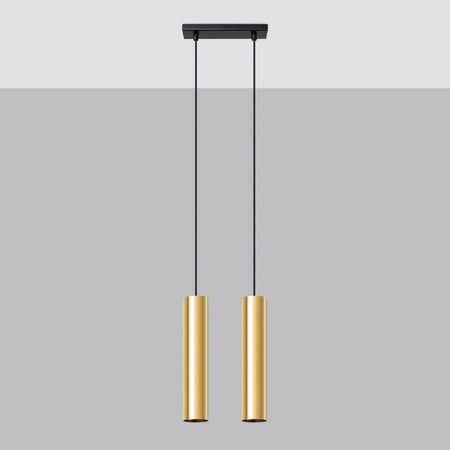 Podwójna Lampa Wisząca LAGOS 2 złoty połysk (SL.1241) - Sollux Lighting