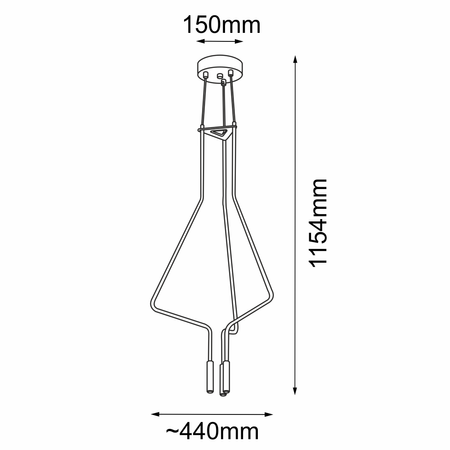 Lampa wisząca no. Vi 3 - Czarna (1154 mm)   (5140) - Shilo
