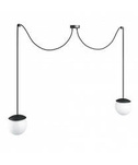 Lampa Wisząca KUUL F2 podwójna z regulowaną długością Kol. Czarny (KLF222P2) - Ummo