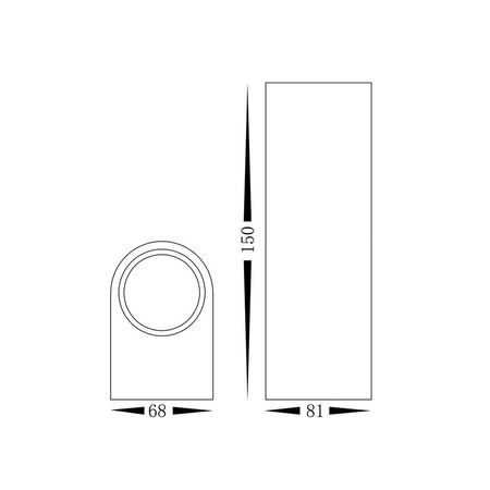 Kinkiet Ogrodowy Ovalis 1xGU10 IP44 (EKO8302) - Eko-Light