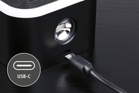 Wielofunkcyjna lampka na biurko, z klipsem, z magnesem , ściemnialna  VARIA DIM USB-C czarny  (PL71171) - PAULMANN