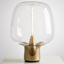 Lampa stołowa FATA transparentno złota 35 *46 cm (ST-7278-S GOLD) - Step into Design