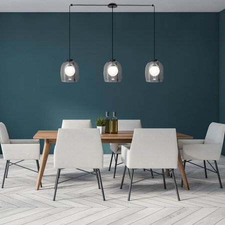 LINE LIGHT 3XG9 OPAL GLASS SANDY BLACK (22146 Zambelis) - Zambelis